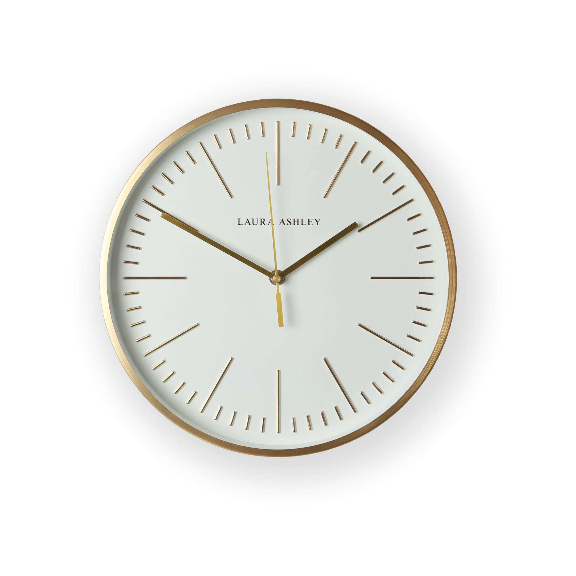 Laura Ashley Wanduhr Gold, Weiß 30.5x1x30.5 cm
