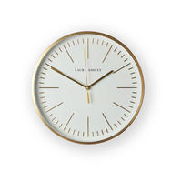 WANDUHR Glenn Gold - Goldfarben/Weiß, Glas/Kunststoff (30.5/30.5/5cm) - Graham & Brown