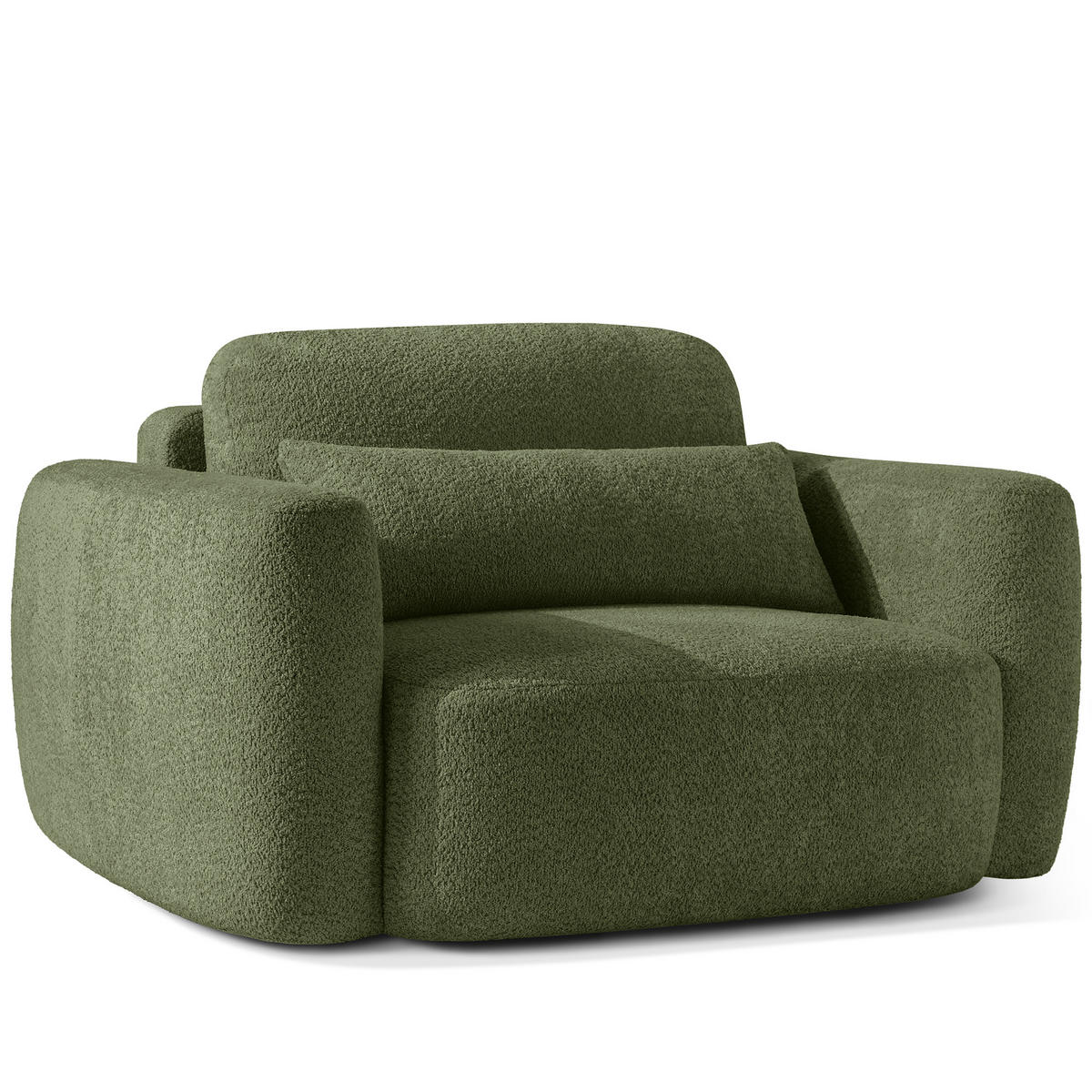 SESSEL ELOSA - Olivgrün, Holz/Textil (145/85/115cm) - KONSIMO®