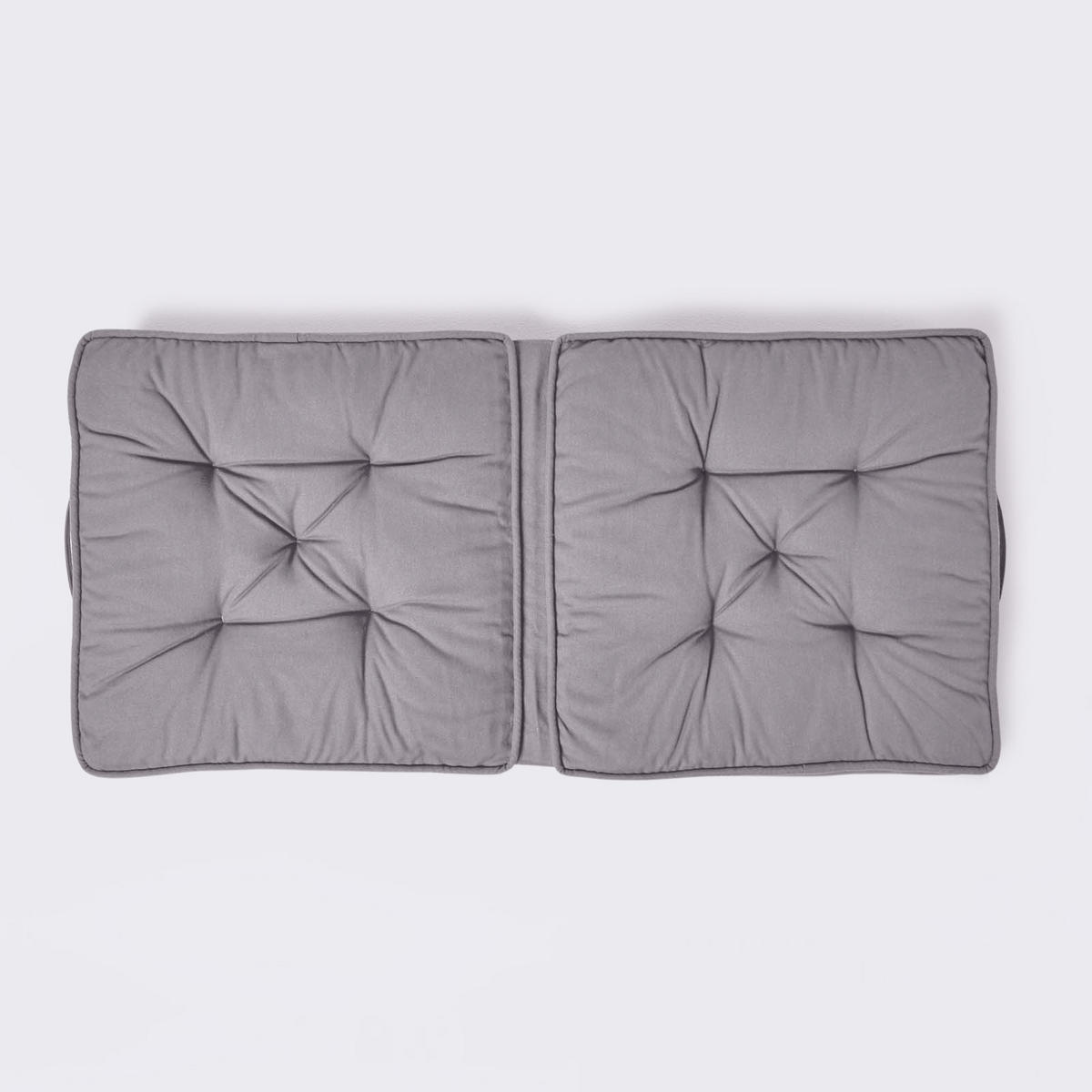 REISEKISSEN dunkelgrau 50/50/10 cm – Klappkissen Baumwolle - Dunkelgrau, Textil (50/50/12cm) - Homescapes
