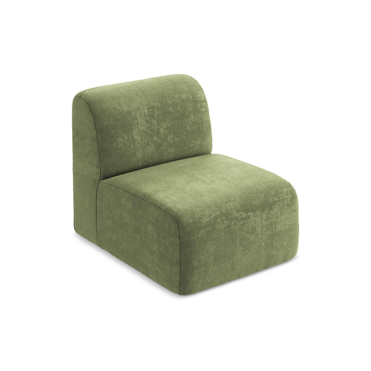 SOFAELEMENT Chenille Stoff Grün - Schwarz/Grün, Holzwerkstoff/Kunststoff (70/75/94cm) - LaMiaSofa