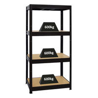 SCHWERLASTREGAL Dino 180x90x60 cm Fachlast 600 kg Schwarz - Schwarz, Metall (90/180/60cm) - PROREGAL