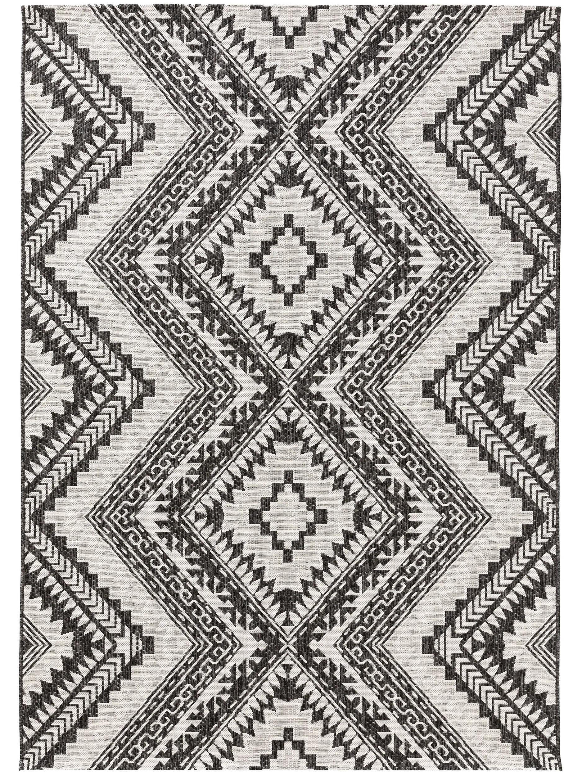 OUTDOORTEPPICH Cleo Schwarz 200x300 cm - Schwarz, Textil (200/300cm) - benuta Nest