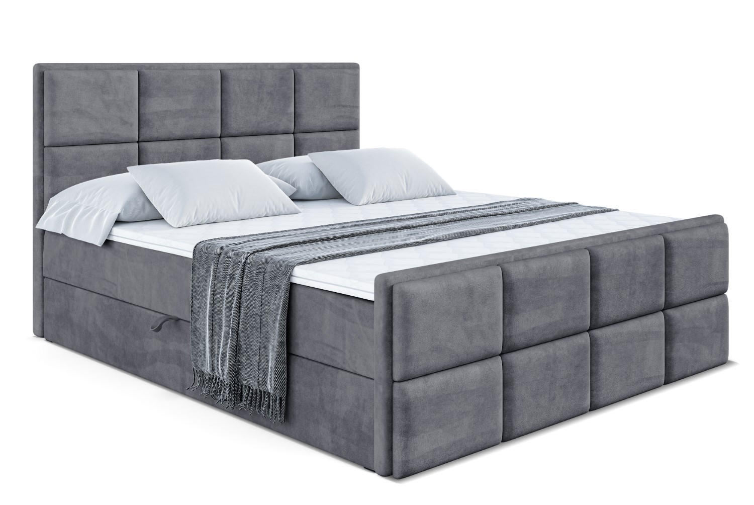 BOXBETT NOVA-Z - 120 x 200 - H4 - Dunkelgrau - Dunkelgrau, Holzwerkstoff (120/200cm) - ALTDECOR