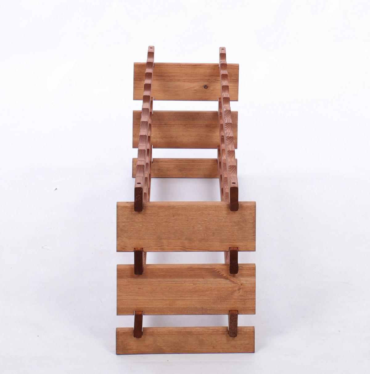 WEINREGAL VINOTECA FLEX PRO HxBxT 37x103x28cm 30 Flaschen auf 3 Ebene Braun geölt - Braun, Holz (103/37/28cm) - PROREGAL