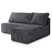 ROHOVÁ SEDAČKA BRISO grafitová - šedá/grafitová, dřevo/textil (200/140cm) - MASSENO