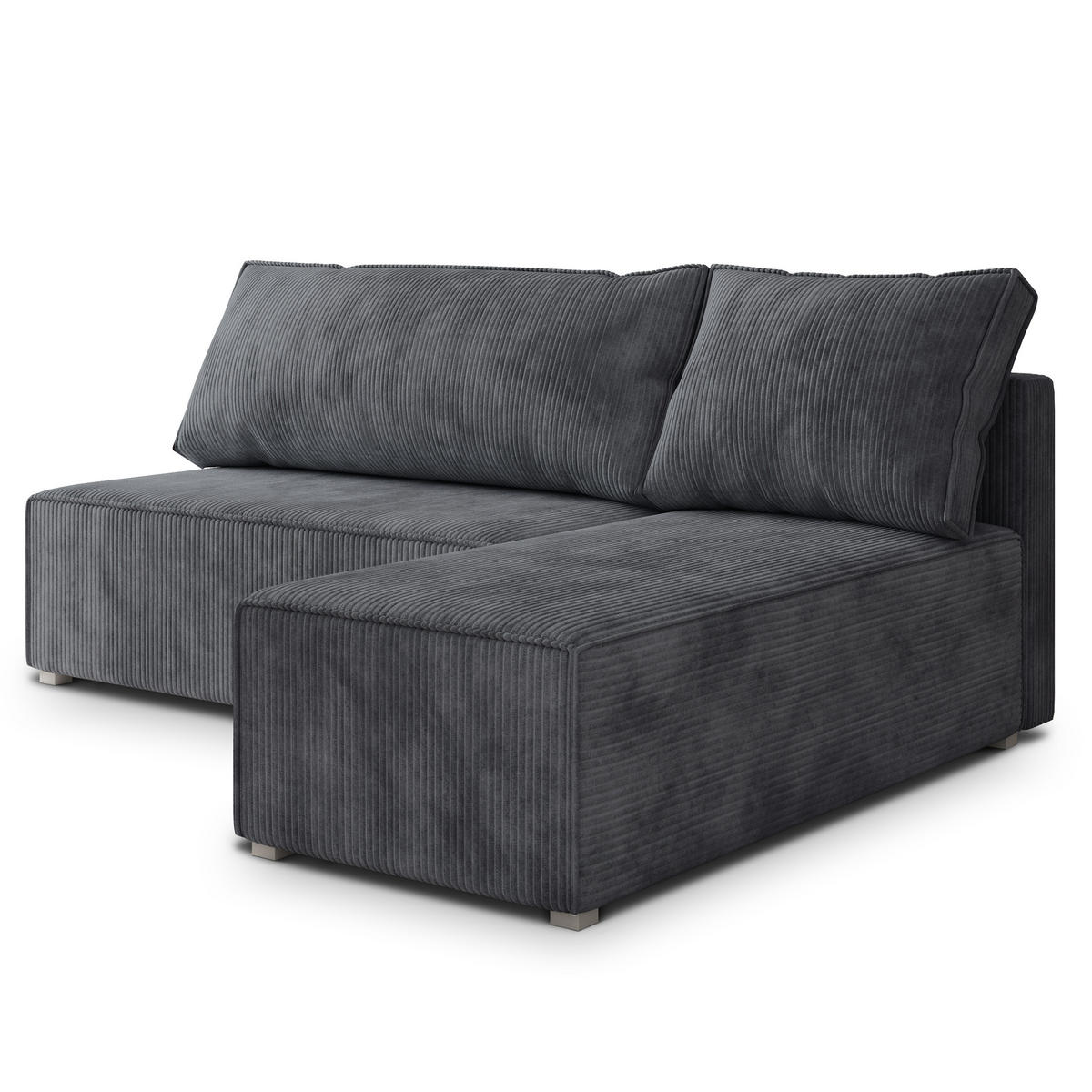 ROHOVÁ SEDAČKA BRISO grafitová - šedá/grafitová, dřevo/textil (200/140cm) - MASSENO