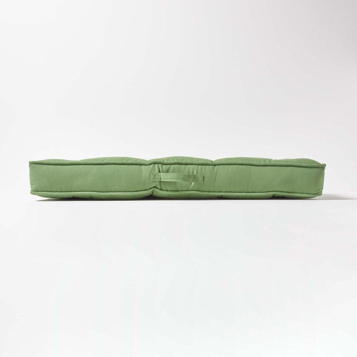SITZAUFLAGE für Zweisitzer-Sofa 100 x 48 cm – dickes Sitzkissen grün - Grün, Textil (48/100/10cm) - Homescapes