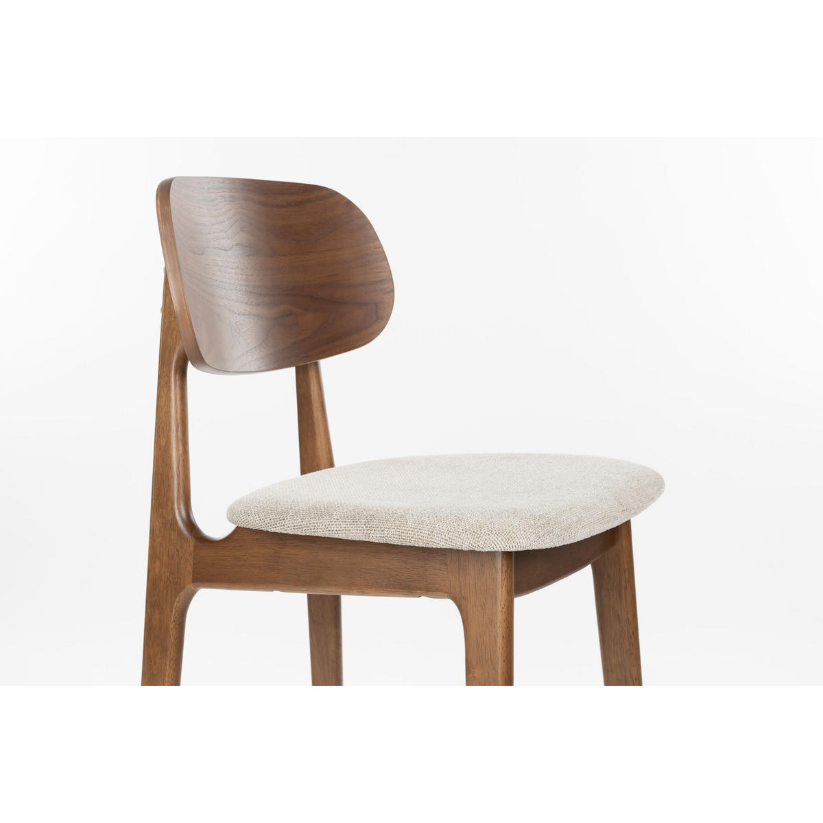 BARHOCKER Marais Rückenlehne 68,5 cm Walnussfarbe - 2 er Set - Braun, Kunststoff (44.5/104/55.5cm) - Dutchbone