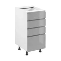 UNTERSCHRANK – 40 cm – D40S4 – Velmora – Grau - Grau, Holzwerkstoff (40/82/47cm) - ROYAL24_MARKT