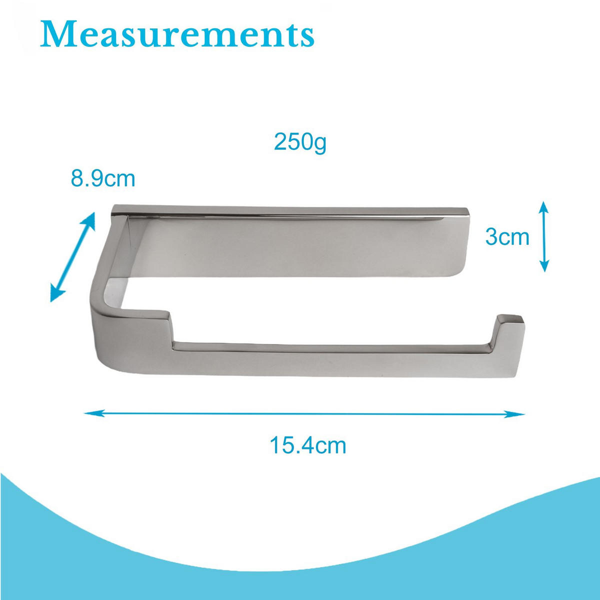 TOILETTENPAPIERHALTER ohne Ablage - Silberfarben, Metall (12/12/15cm) - Intirilife