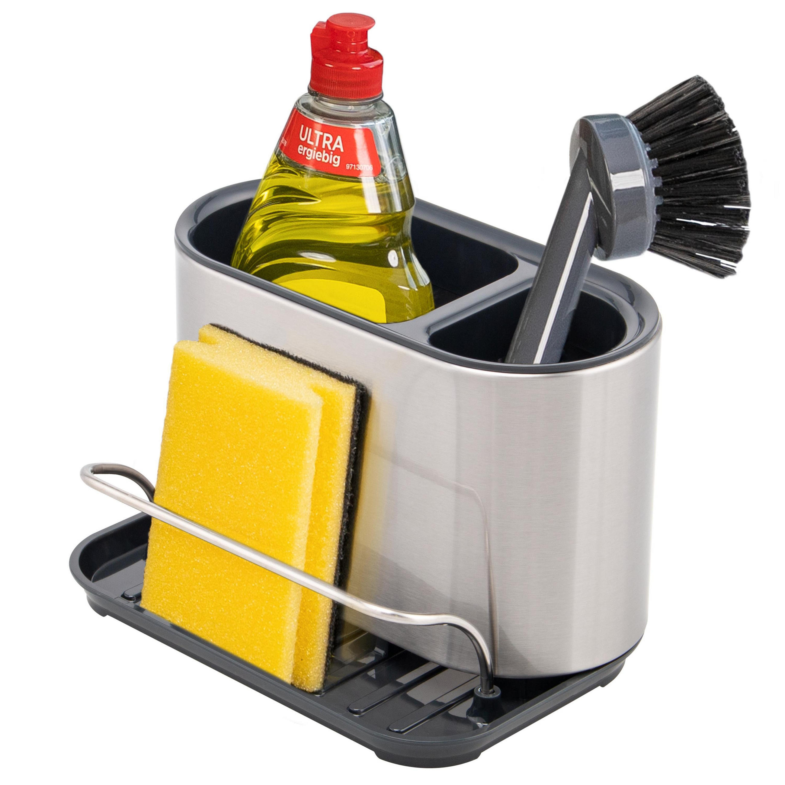 SPÜLBECKEN-ORGANIZER, silber, Edelstahl - Edelstahlfarben, Metall (18/12/13cm) - bremermann