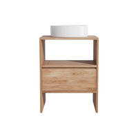 EINZELWASCHTISCH - 60 cm x 50 cm - Holz, Platte - Naturfarben Hell - CAVIZO - Naturfarben, Holz (60/78/50cm) - Vente-Unique