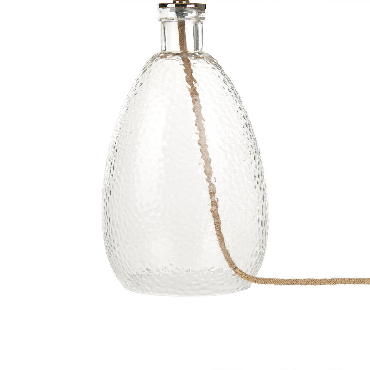 TISCHLAMPE Blanco 30/30/54 cm - Naturfarben, Glas (30/30/54cm) - Beliani
