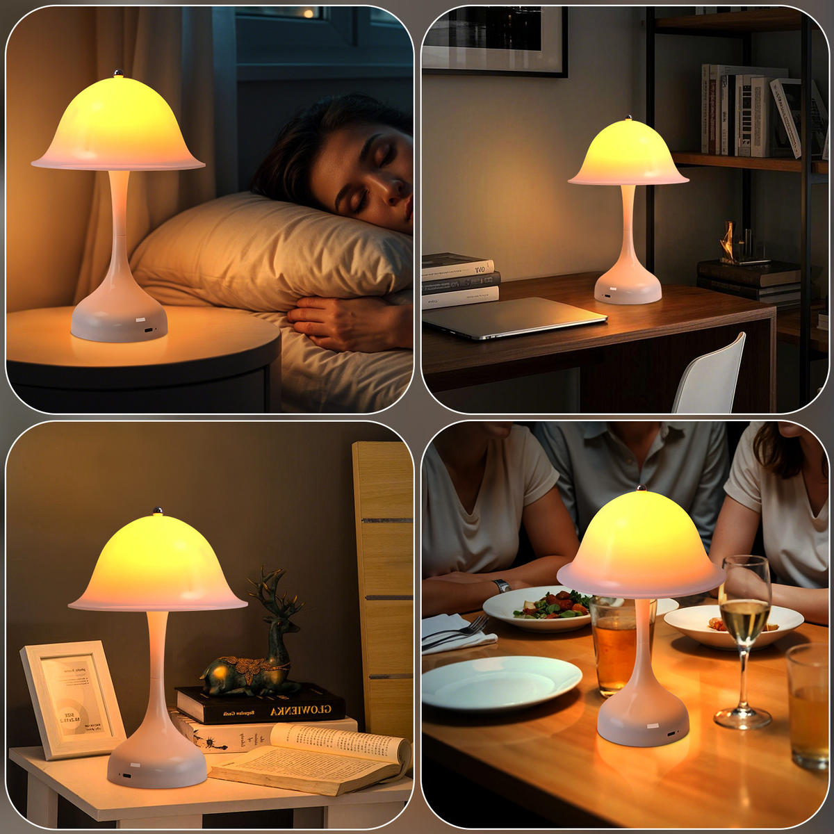 LED-TISCHLEUCHTE BRÜCKENAU Ⅲ 25/9/16 cm - Weiß, Metall (25/9/16cm) - Nettlife