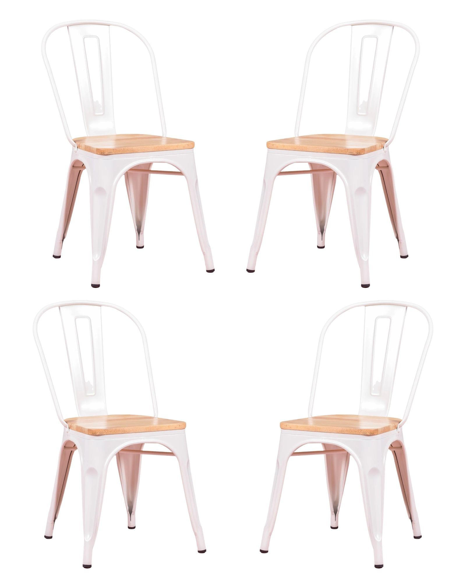 STÜHL-SET 4 Stück Metall Weiß - Weiß, Metall (44/83/53cm) - Nest Dream