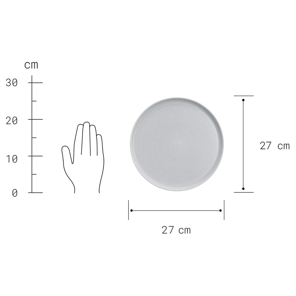 GESCHIRR-SET (16-teilig) Casa Nova - Grau, Keramik (31/36/37cm) - Butlers