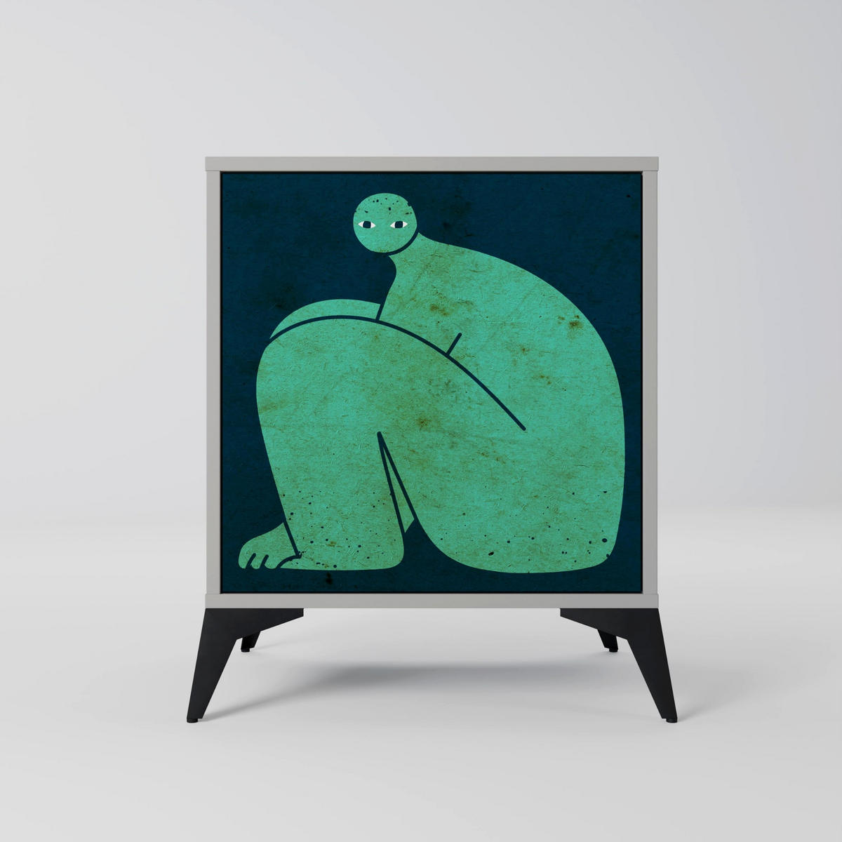 SIDEBOARD TOGETHER BUT SEPARATELY, Grau, 57,5x42x57,5 cm, Ohne Füße - Multicolor/Grau, Holzwerkstoff (57.5/57.5/42cm) - SpaceRebels