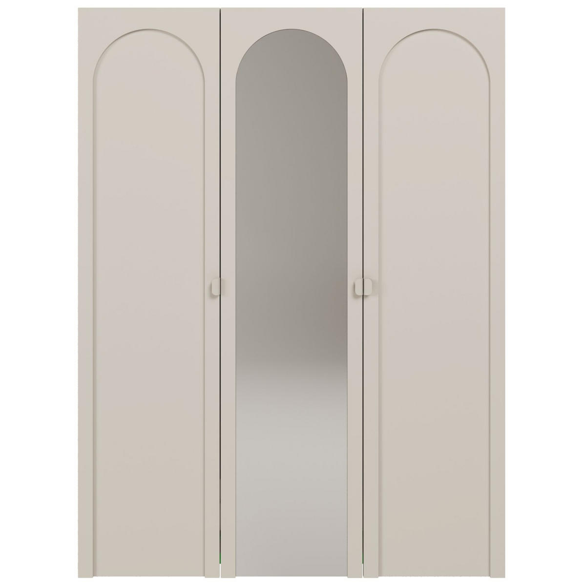 KLEIDERSCHRANK Arkadia Kaschmirgrau mit Spiegel 100 cm - Taupe, Holzwerkstoff (150/200/53cm) - Selsey