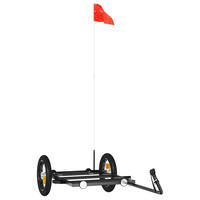 FAHRRADANHÄNGER Schwarz 122/53/28 Cm Eisen - Schwarz, Metall (53/28/122cm) - vidaXL