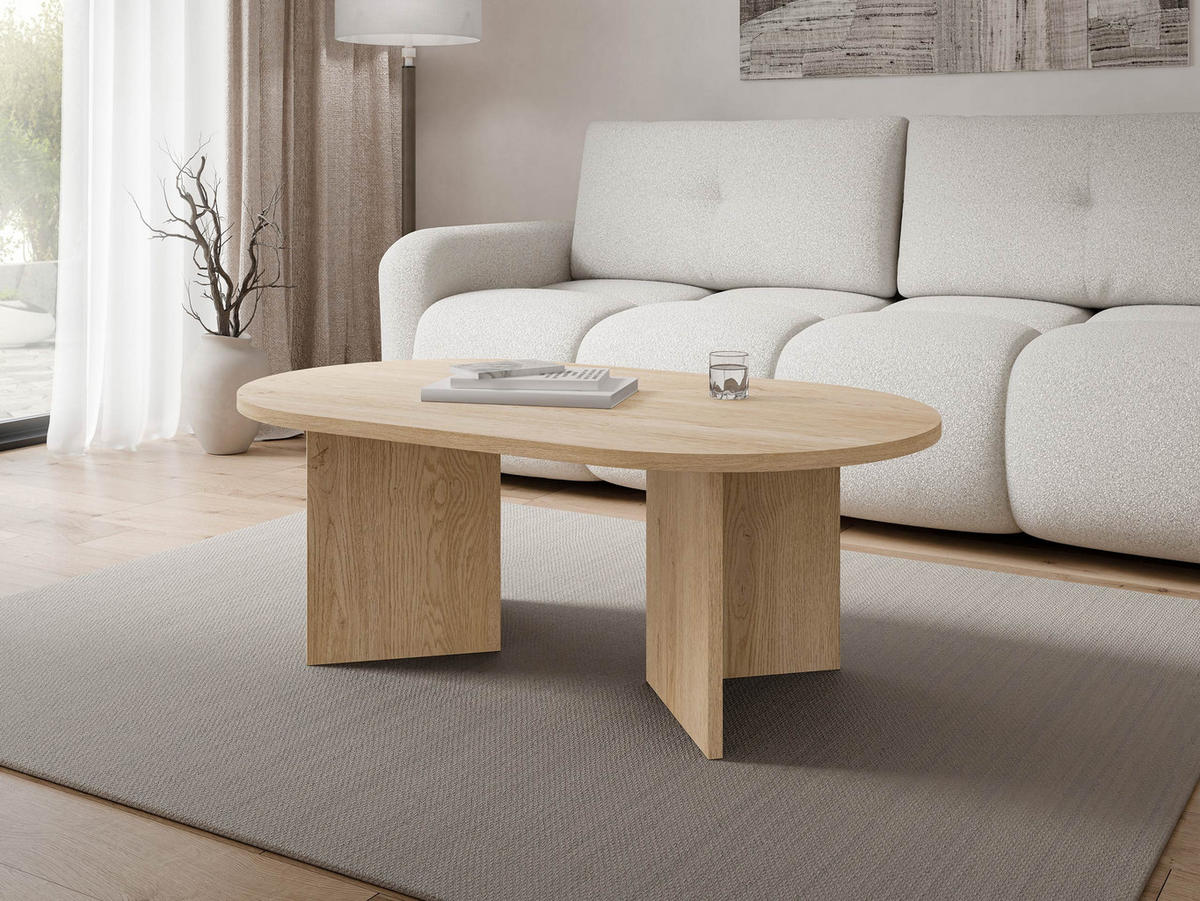 COUCHTISCH Gelizo 22 mm - Eichefarben, Holzwerkstoff (65/110/42cm) - MIRJAN24