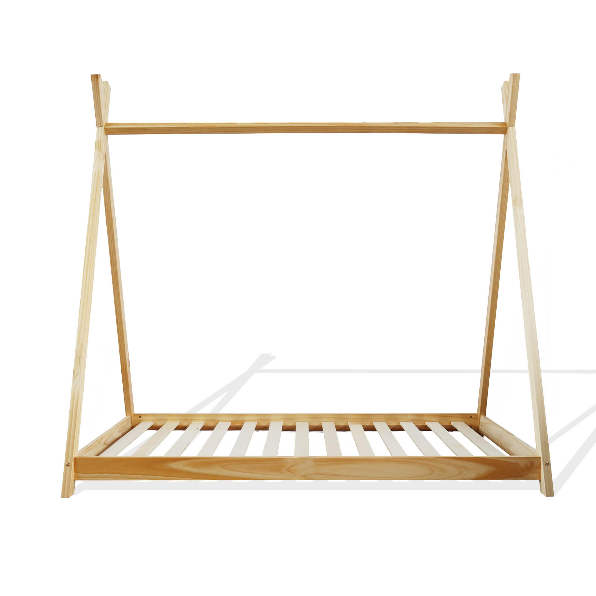 KINDERBETT Braun 167/93/155 cm - Weiß, Holz (167/155/93cm) - Mobili Rebecca
