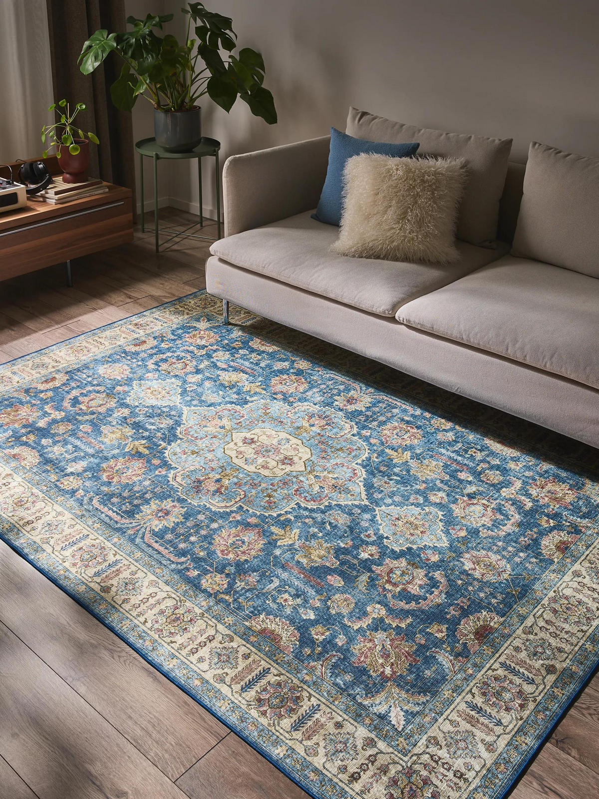 TEPPICH Laury Blau 160x230 cm - Blau, Textil (160/230cm) - benuta Pop