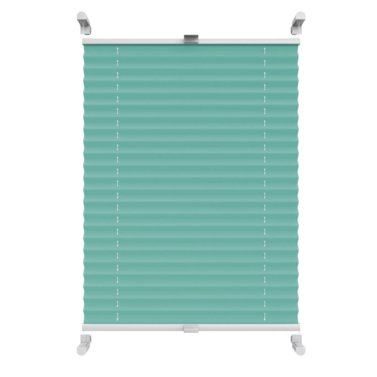 PLISSEE Thermo Basic 75 x 210cm Klemmfix ohne Bohren - Türkis, Textil (75/210/210cm) - Deco-Raum