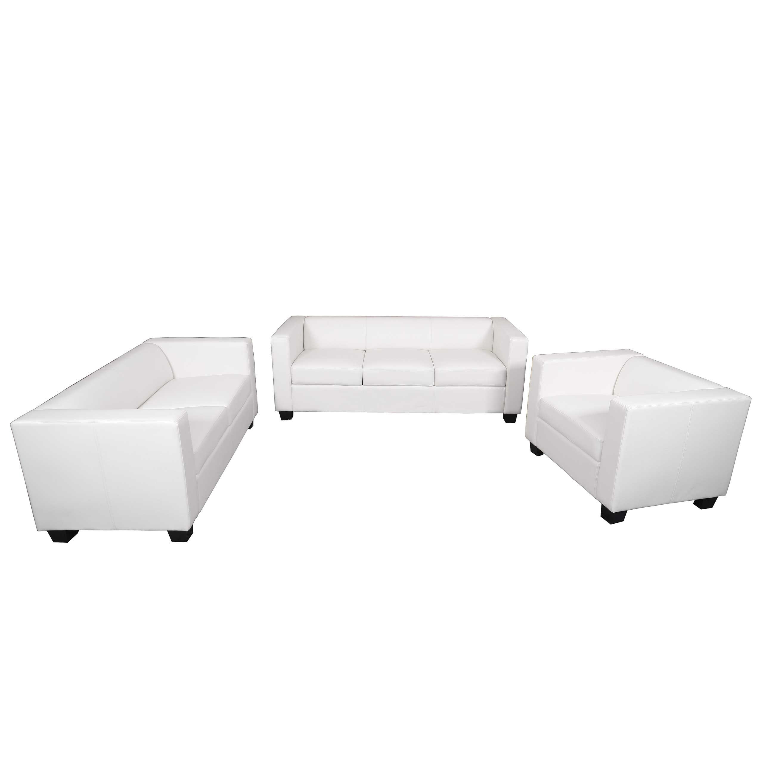 SOFAGARNITUR Reinweiß 3er-Set - Weiß, Textil (400/70/300cm) - MCW