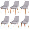 ESSZIMMERSTUHL Hellgrau 6er-Set - Hellgrau, Textil (50/89/60cm) - MCW
