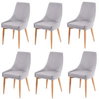 ESSZIMMERSTUHL Hellgrau 6er-Set - Hellgrau, Textil (50/89/60cm) - MCW
