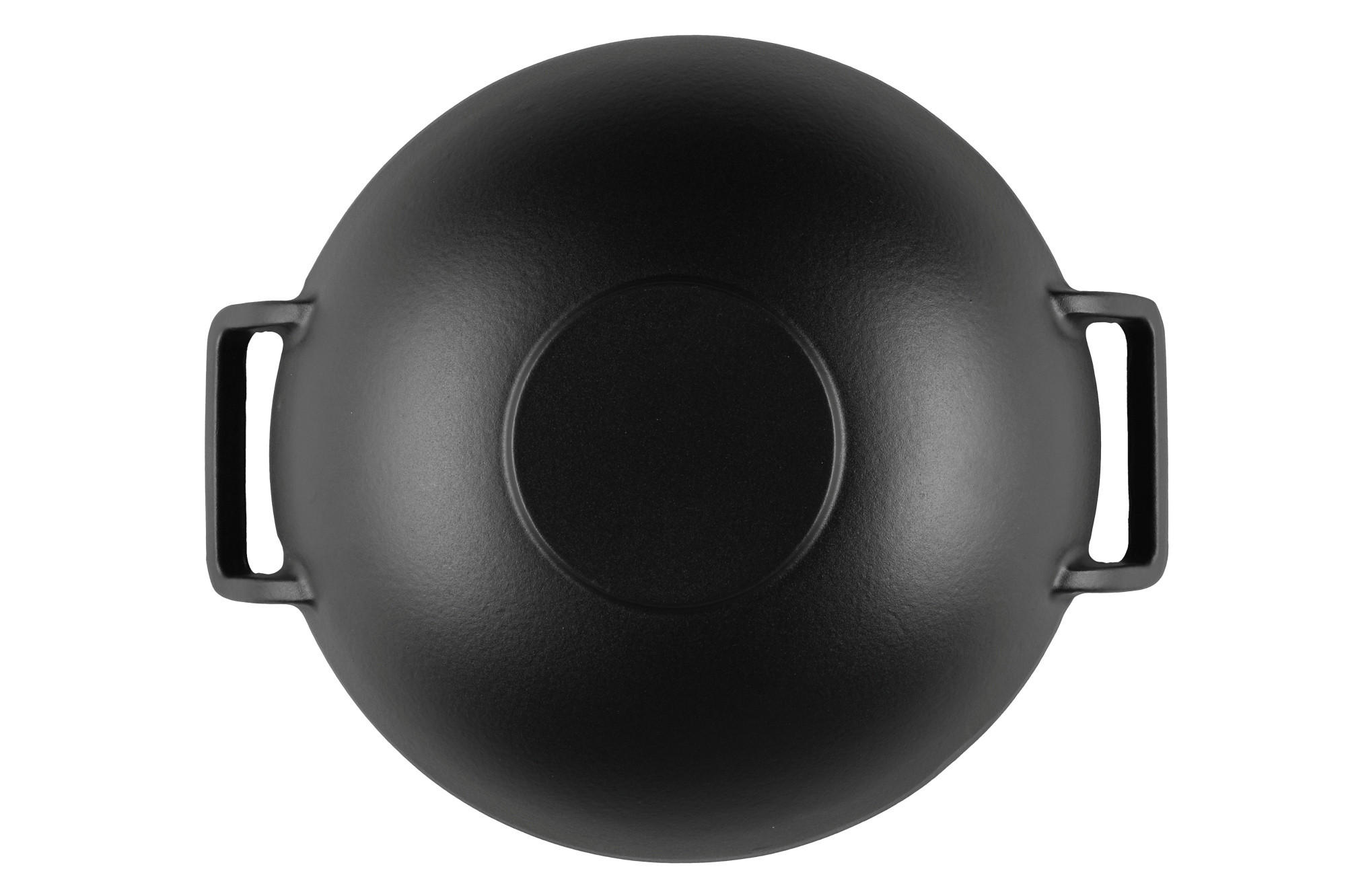 WOK Gusseisen Ø 30 cm - Schwarz, Metall (30cm)
