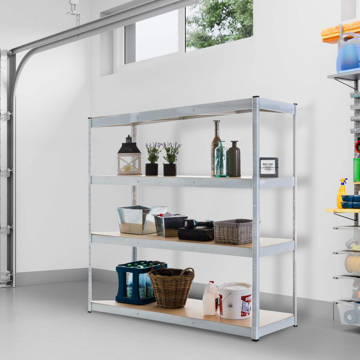 LAGERREGAL 160/60 cm Metall weiß - Weiß, Metall (160/180/60cm) - CLP