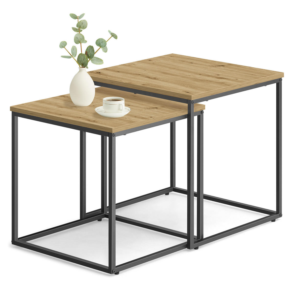 COUCHTISCH 2er Set quadratisch - Eiche Artisan, Holzwerkstoff (50/50/50.5cm) - Mat-Haus