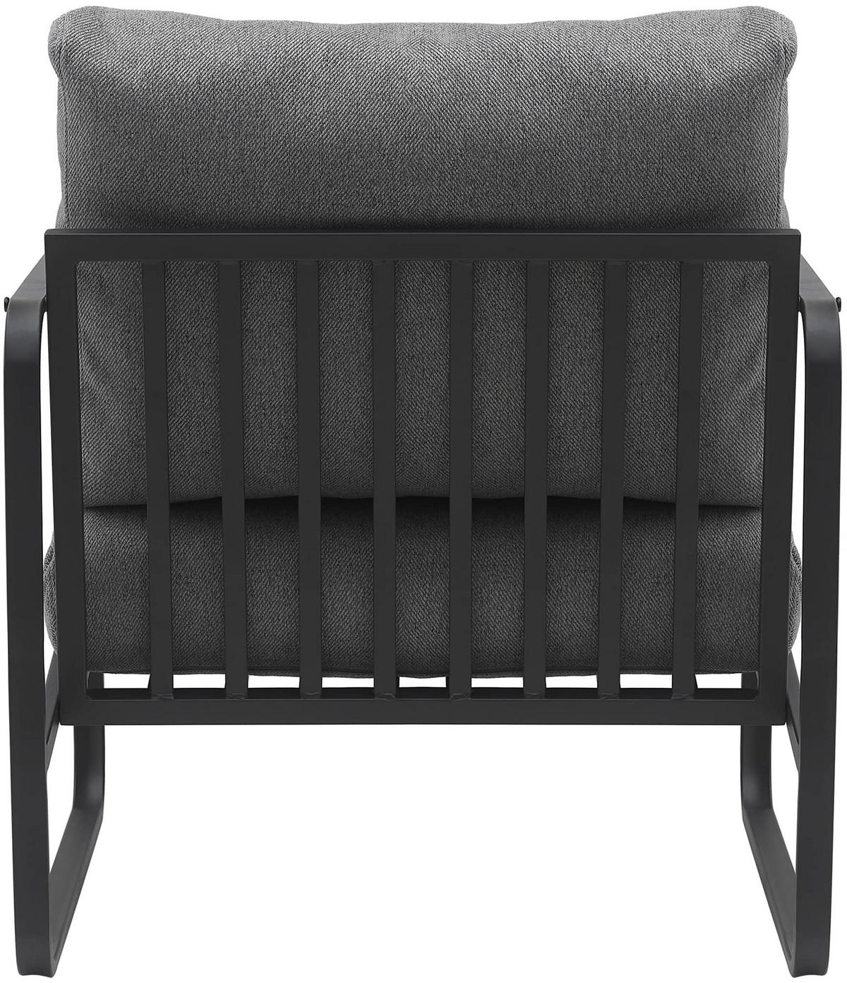 SESSEL Stoff dunkelgrau - Dunkelgrau/Schwarz, Textil/Metall (70/82/74cm) - CLP