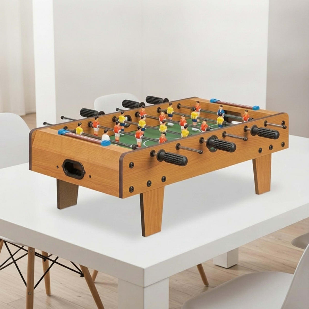 TISCHKICKER Braun Grün MDF - Hellbraun, Holzwerkstoff/Kunststoff (69/60cm) - Relaxdays