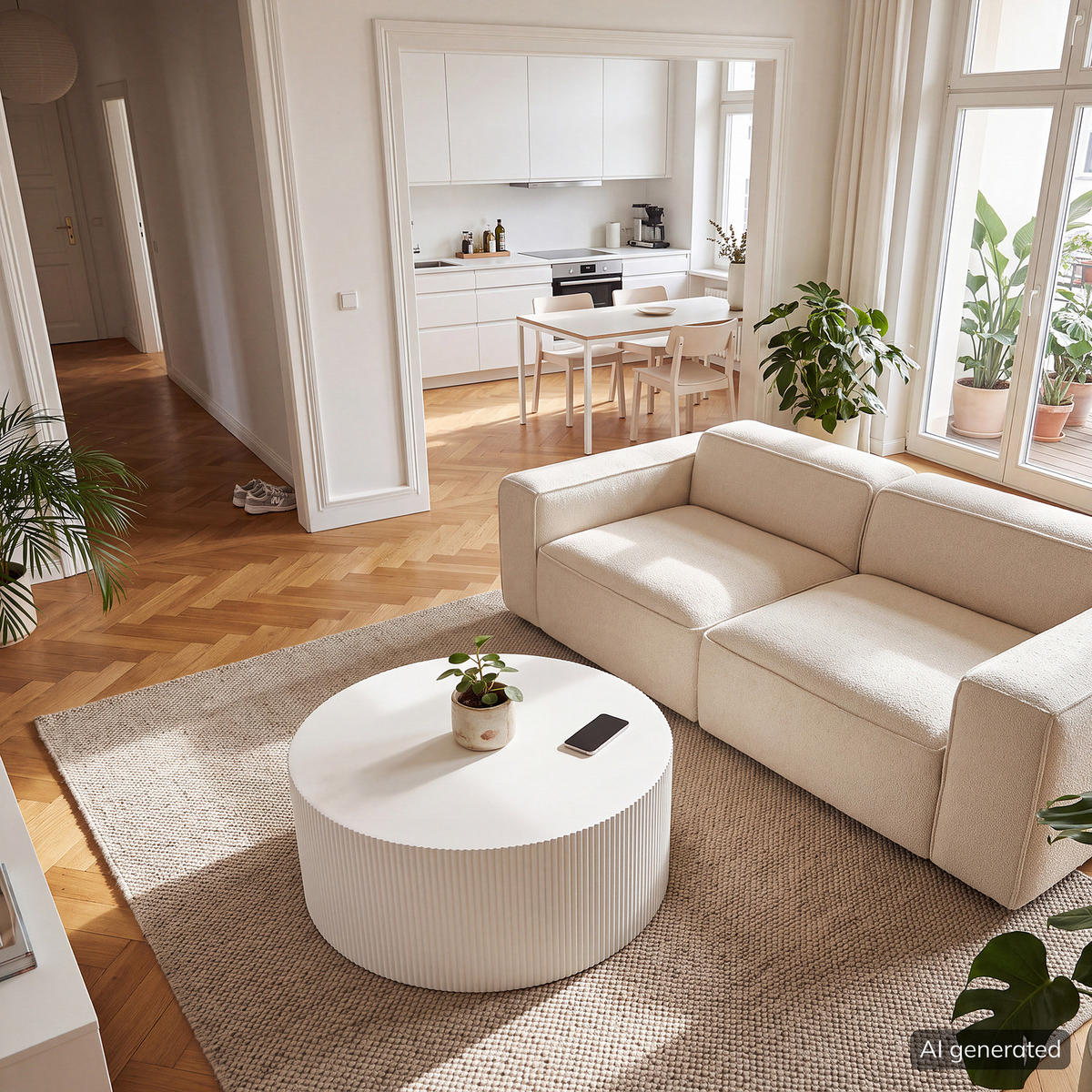 COUCHTISCH - Weiß - Weiß, Holzwerkstoff (80/80/35cm) - home24