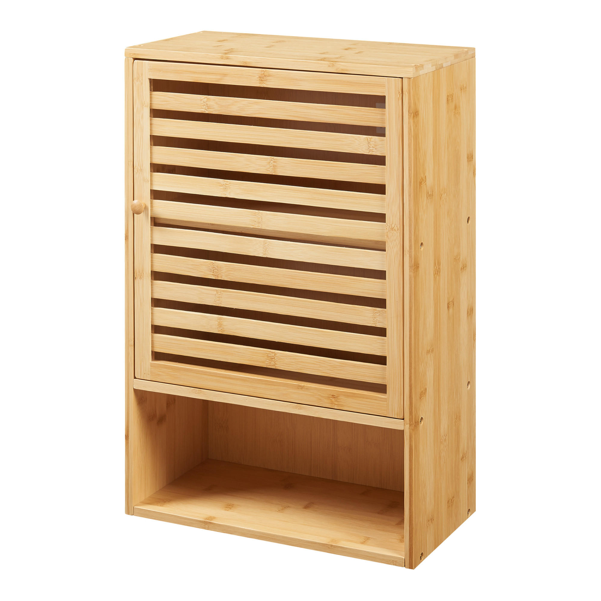 BAD-HÄNGESCHRANK Gjesdal - Naturfarben, Holz (40/60/20cm) - [en.casa]