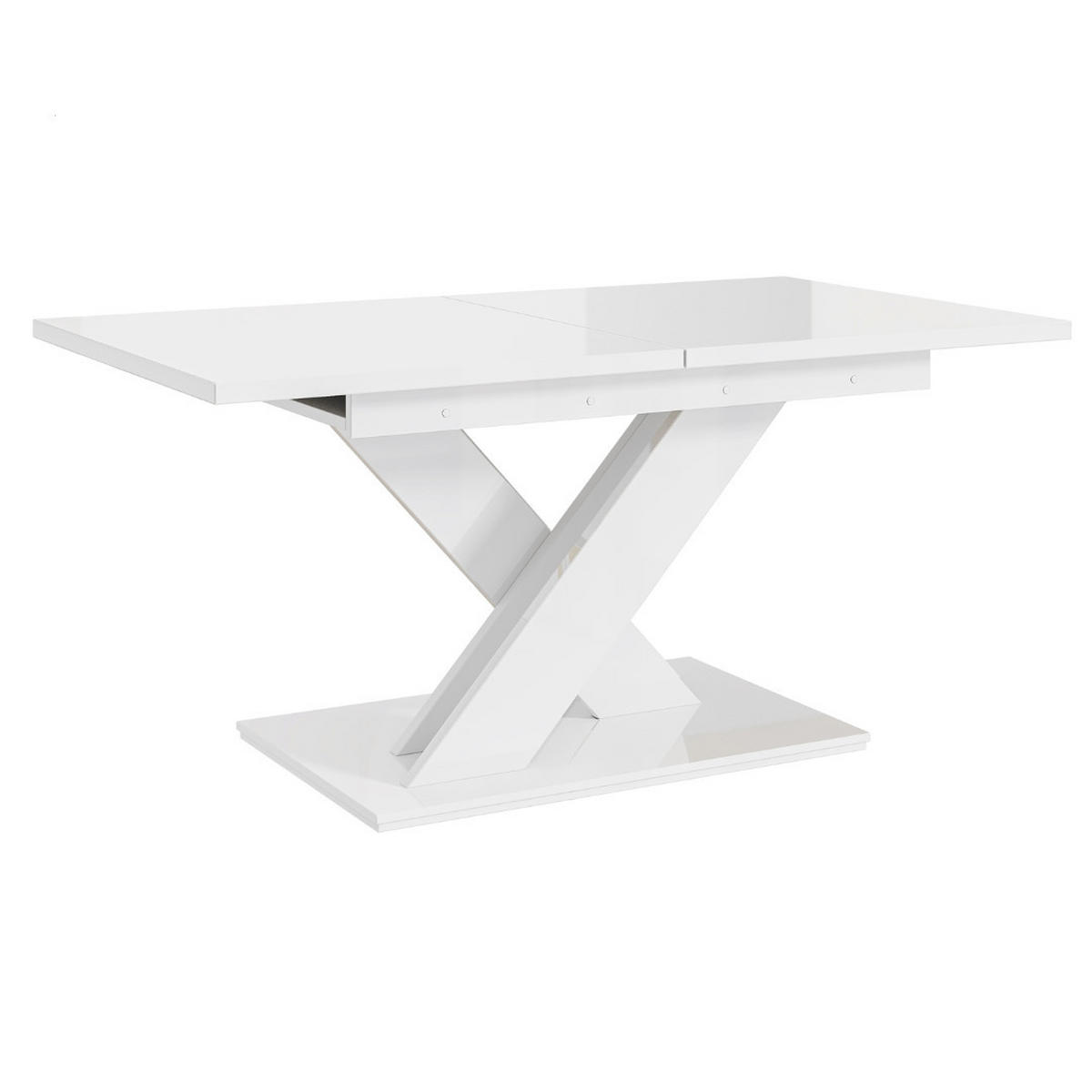 ESSTISCH Weiß Hochglanz Ausziehbar 140 - 180 cm - Weiß Hochglanz, Holzwerkstoff (140/80/75cm) - PROSPERO