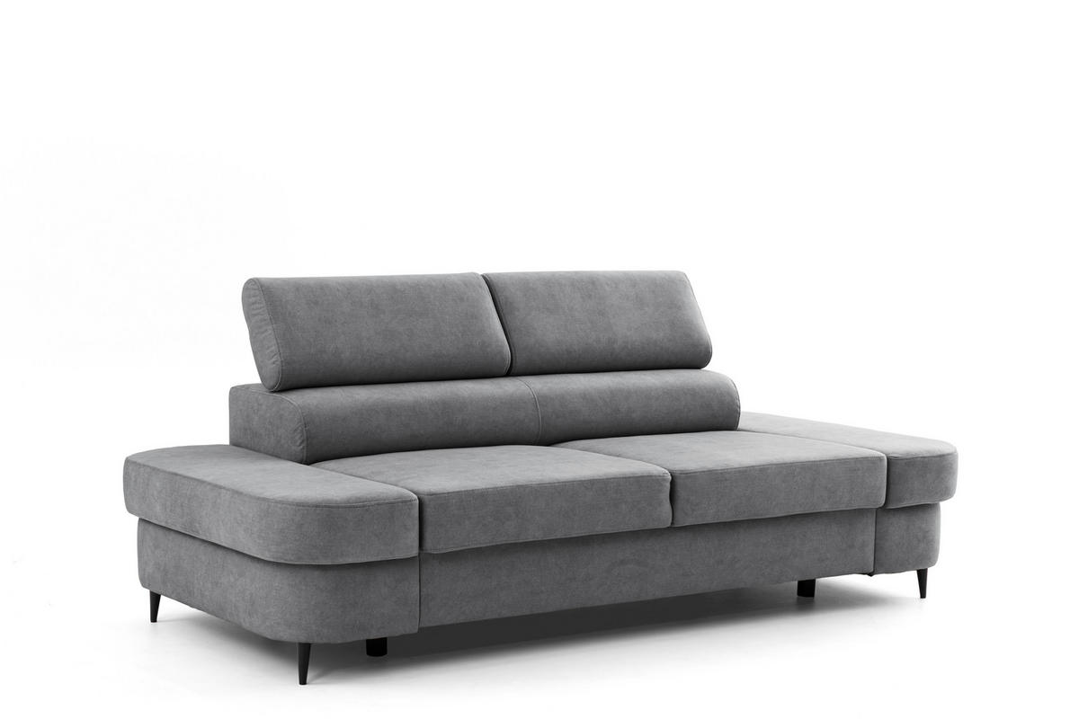 2-SITZER-SOFA PRIAM 206 cm Velours Grau - Schwarz/Grau, Holz/Textil (206/95/102cm) - Muffo