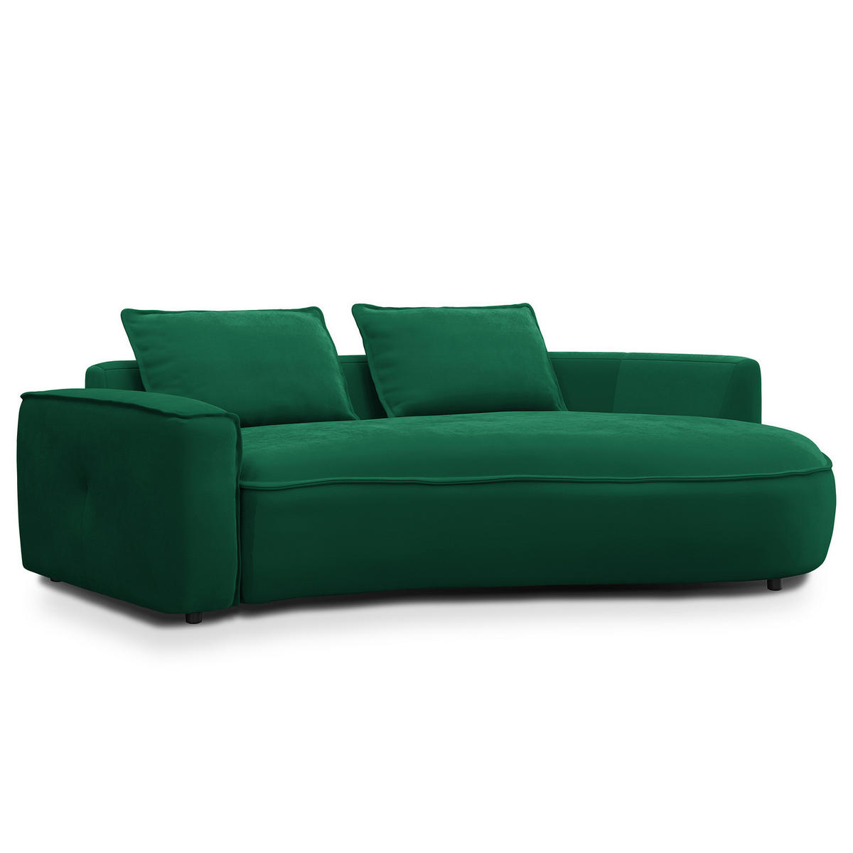 2,5-SITZER SOFA - Dunkelgrün, Textil (217/82/156cm) - home24