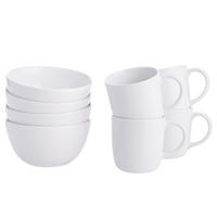 GESCHIRR-SET (8-teilig) Native - Weiß, Keramik (15/8/15cm) - BUTLERS