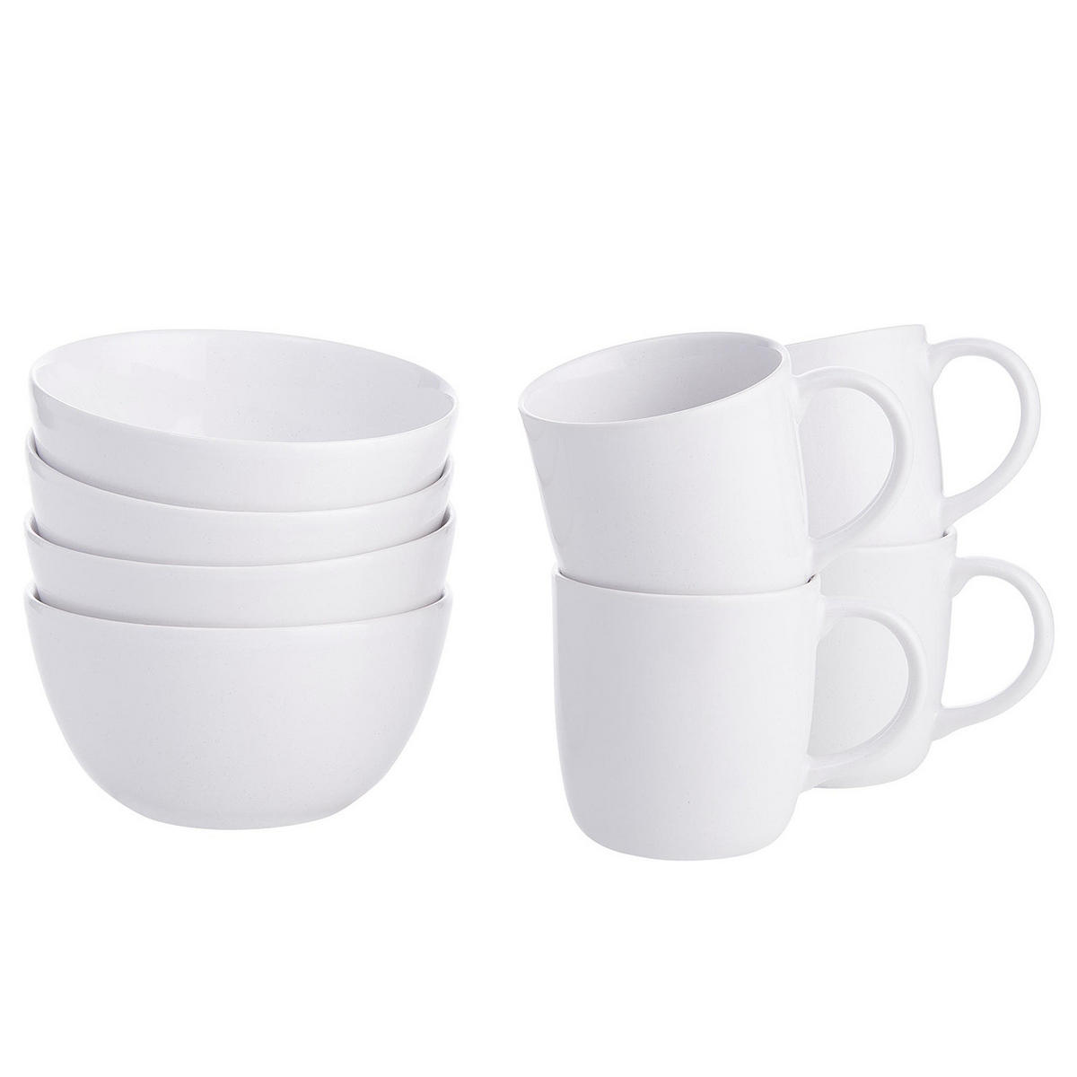 GESCHIRR-SET (8-teilig) Native - Weiß, Keramik (15/8/15cm) - BUTLERS