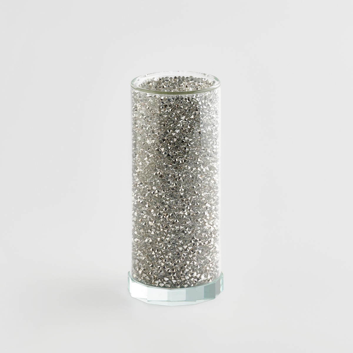 VASE Nantes 24x10 cm - Silberfarben, Glas (24cm) - home&you