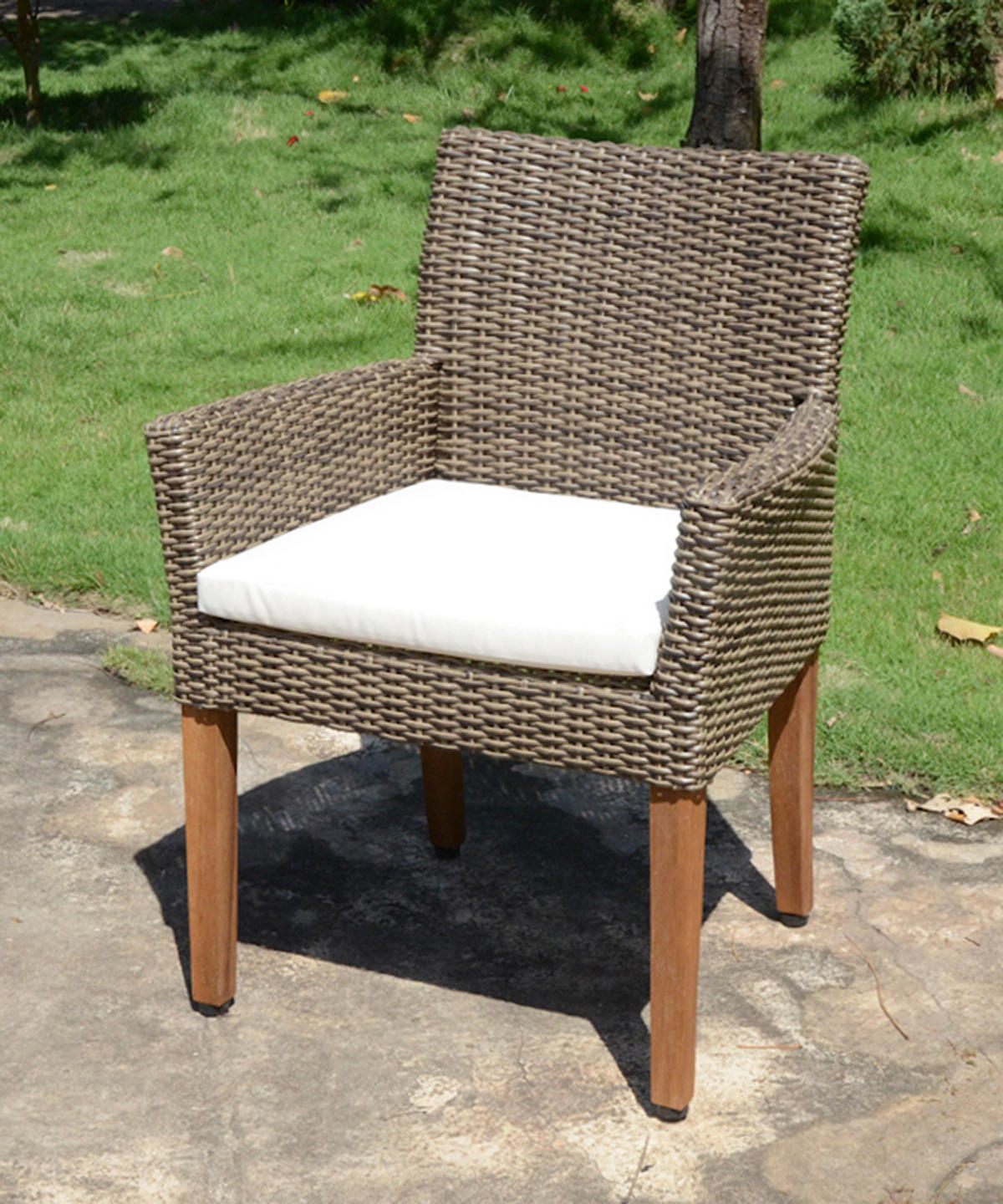 GARTENSTUHL 2er Set Dover mit Auflage Relaxsessel - Braun, Holz (65/87/60cm) - DELUKE