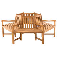BAUMBANK Sonny mit Armlehnen 200 cm teak - Braun, Holz (200/90/200cm) - TPFGarden