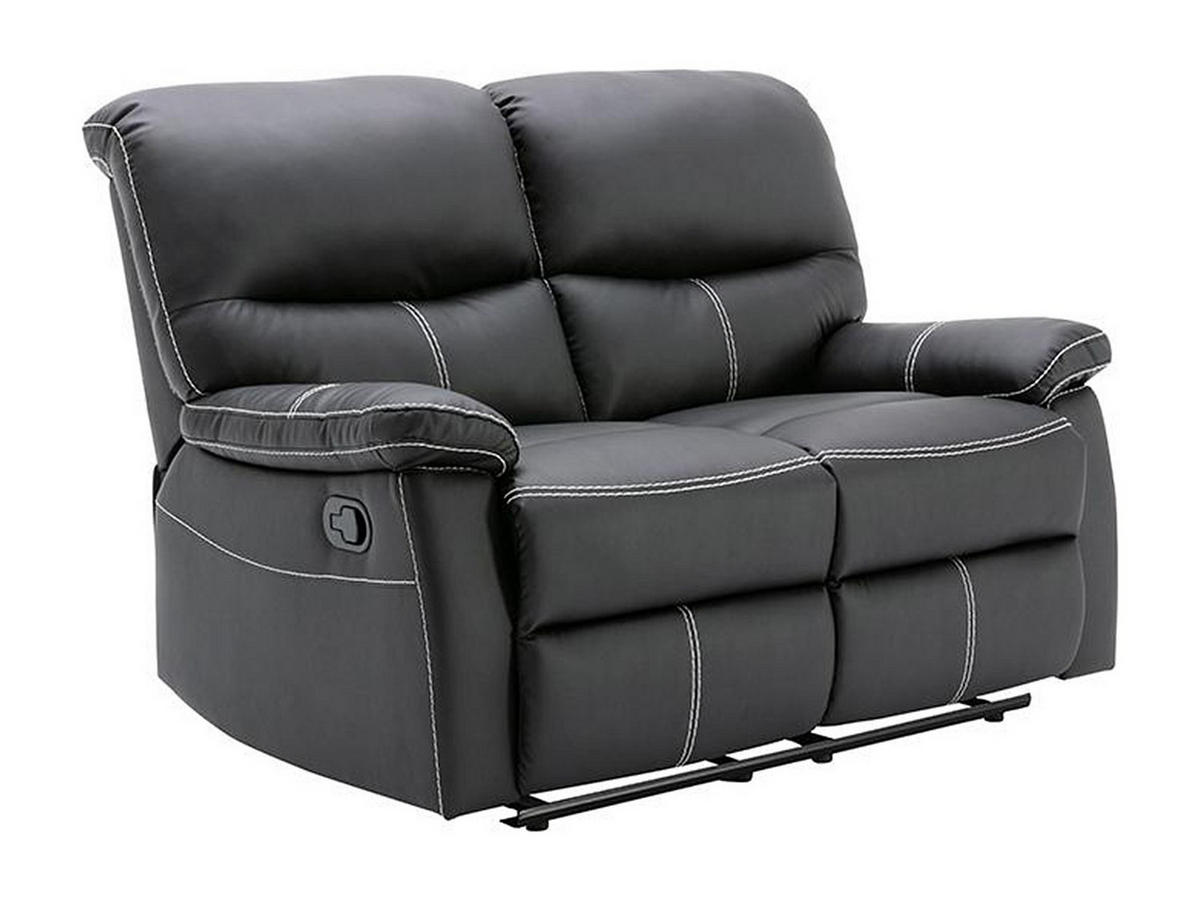 RELAXSOFA - 2 Personen - kunstleder - schwarz Canby - Schwarz, Leder (133/95/90cm) - Vente-Unique