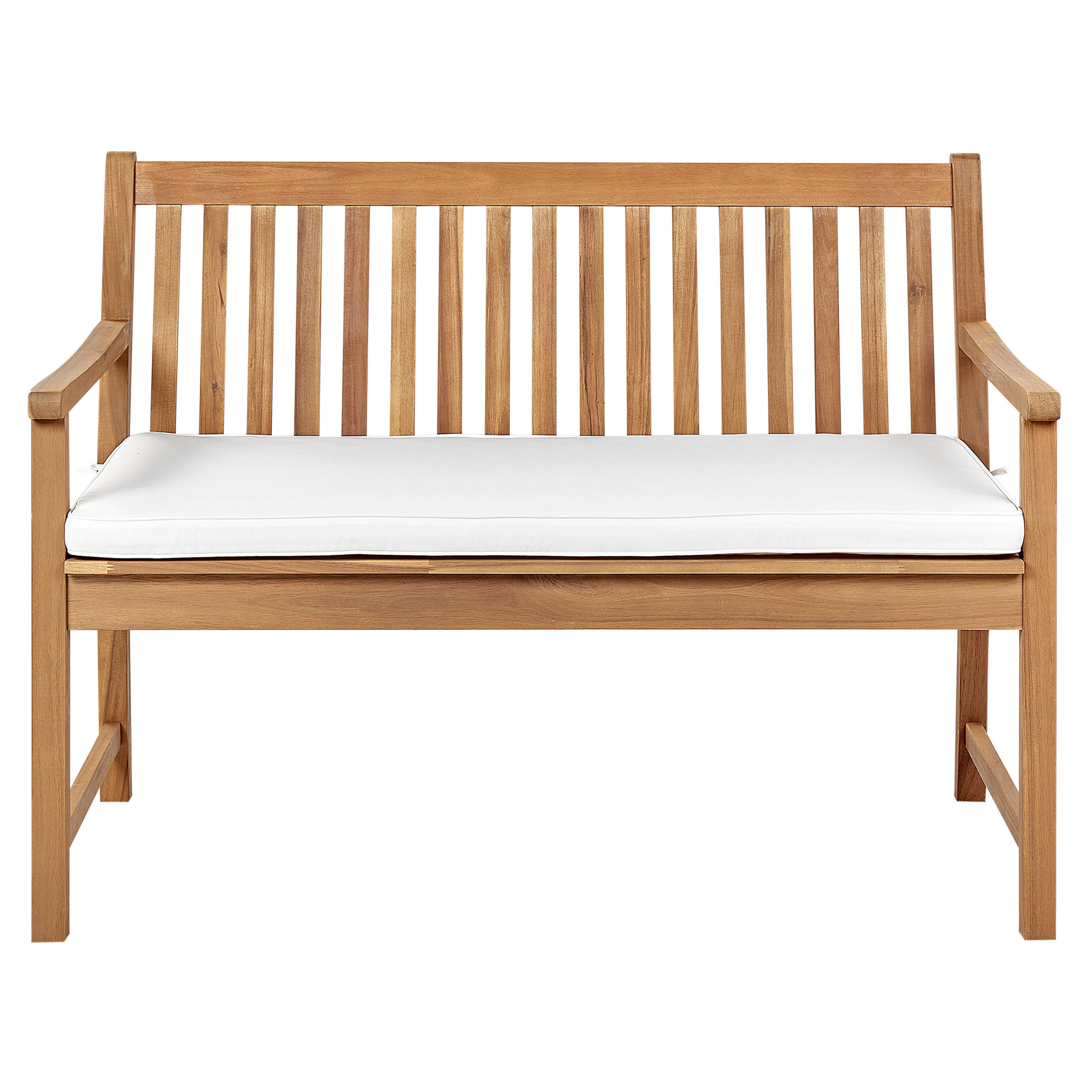 SITZBANKPOLSTER KISSEN Weiß Vivara - Weiß, Textil (112/5/54cm) - Beliani