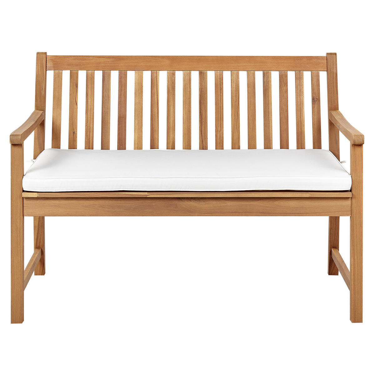 SITZBANKPOLSTER KISSEN Weiß Vivara - Weiß, Textil (112/5/54cm) - Beliani