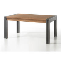 ESSTISCH Eiche Stirling, Matera grau, Küchentisch 154 x 90 cm - Eichefarben/Grau, Holzwerkstoff (90/154/76cm) - Furn.Design